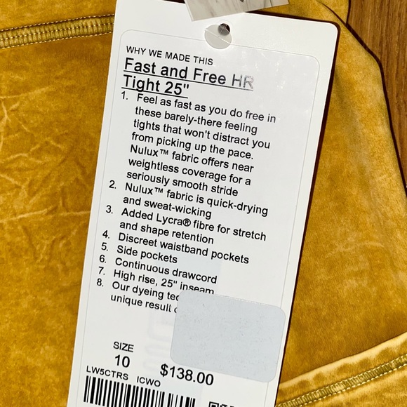 Lululemon Fast & Free HR Leggings - Picture 5 of 7